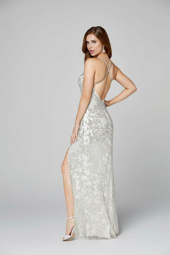 In Stock Primavera Couture 3214 Size 6 Beaded Prom Dress Lilac Side Slit Long Formal Evening Gown 33 In Stock Primavera Couture 3214 Size 6 Beaded Prom Dress Lilac Side Slit Long Formal Evening Gown