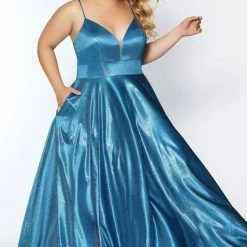 In Stock Long Sleeve Dresses Tease Prom 2014 Wild Honey Size 14 A Line Prom Dress Plus Sized Satin