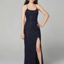 In Stock Primavera Couture 3638 Size 12 Ivory Floral Beaded Prom Dress Backless Formal Corset