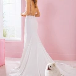 White One Bridal KYLIE Pronovias Wedding Dress Sheer Crystal Mermaid Gown Train 9 White One Bridal KYLIE Pronovias Wedding Dress Sheer Crystal Mermaid Gown Train