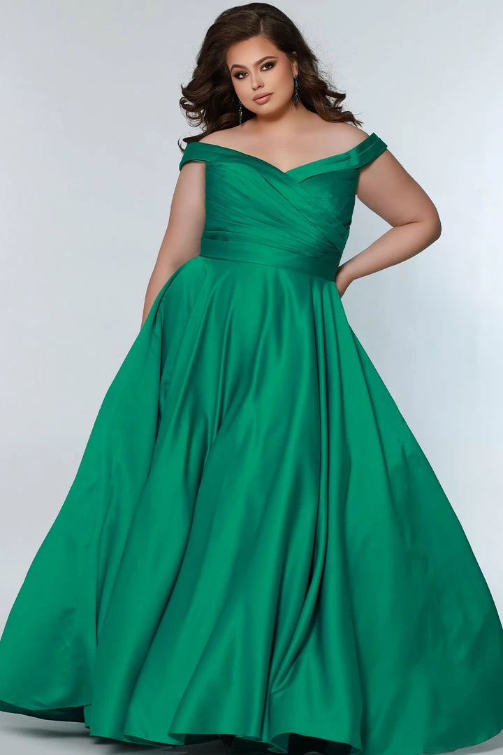 Sydney's Closet SC7321 Plus Sized Prom Dress Off The Shoulder A Line SC 7321 3 Sydney's Closet SC7321 Plus Sized Prom Dress Off The Shoulder A Line SC 7321