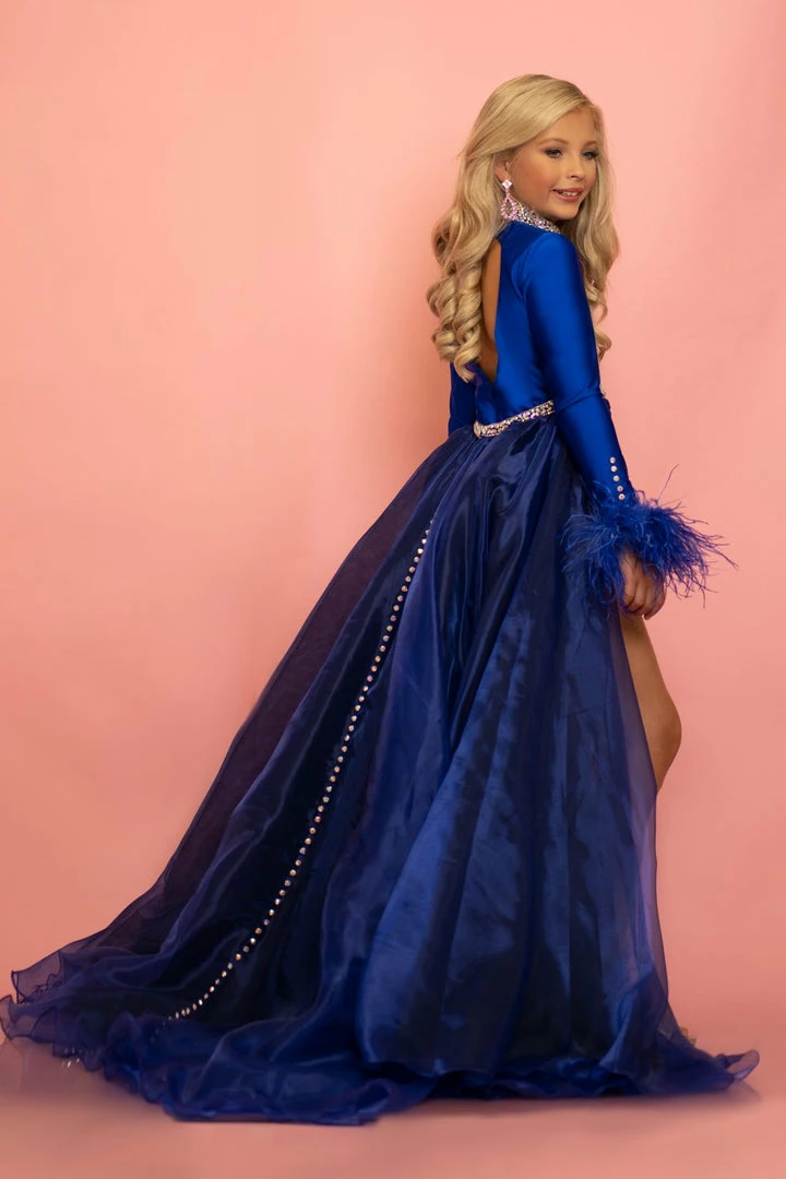 In Stock Sugar Kayne C127 Size 6 LIME Girls Long Sleeve Feather Trim Short Romper With Overskirt Pageant Wear 7 In Stock Sugar Kayne C127 Size 6 LIME Girls Long Sleeve Feather Trim Short Romper With Overskirt Pageant Wear