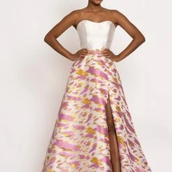 In Stock Johnathan Kayne 2232 Metallic Print A Line Prom Dress Evening Gown Strapless Size 4 7 In Stock Johnathan Kayne 2232 Metallic Print A Line Prom Dress Evening Gown Strapless Size 4