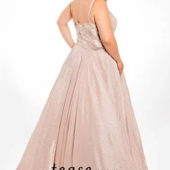 In Stock Tease Prom 2007 Size 16 Straight Embroidered Neckline A Line Prom Dress Evening Gown Long Sleeve Dresses