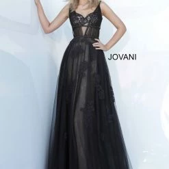 Discontinued Ballgown Dresses Jovani 1025 Lace And Tulle Bodice Sweetheart Neckline A Line Prom Dress