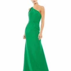 Mac Duggal IEENA 26266 Prom Dress Long Fitted One Shoulder Formal Mermaid Powder Blue