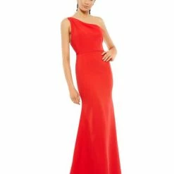 Mac Duggal IEENA 26266 Prom Dress Long Fitted One Shoulder Formal Mermaid Powder Blue