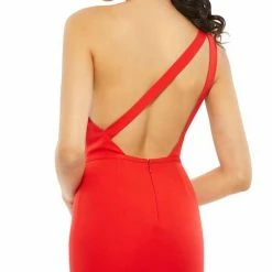 Mac Duggal IEENA 26266 Prom Dress Long Fitted One Shoulder Formal Mermaid Powder Blue