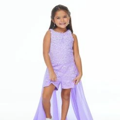 In Stock Ashley Lauren Kids 8055 Size 10 Aqua Kids Lace Applique Romper With Detachable Overskirt Pageant Wear Jumpsuits & Rompers