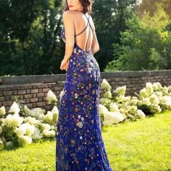 Primavera Couture 3073 Long Beaded Floral Print Prom Dress Evening Gown V Neckline Slit Sequin Dresses 109 Primavera Couture 3073 Long Beaded Floral Print Prom Dress Evening Gown V Neckline Slit Sequin Dresses