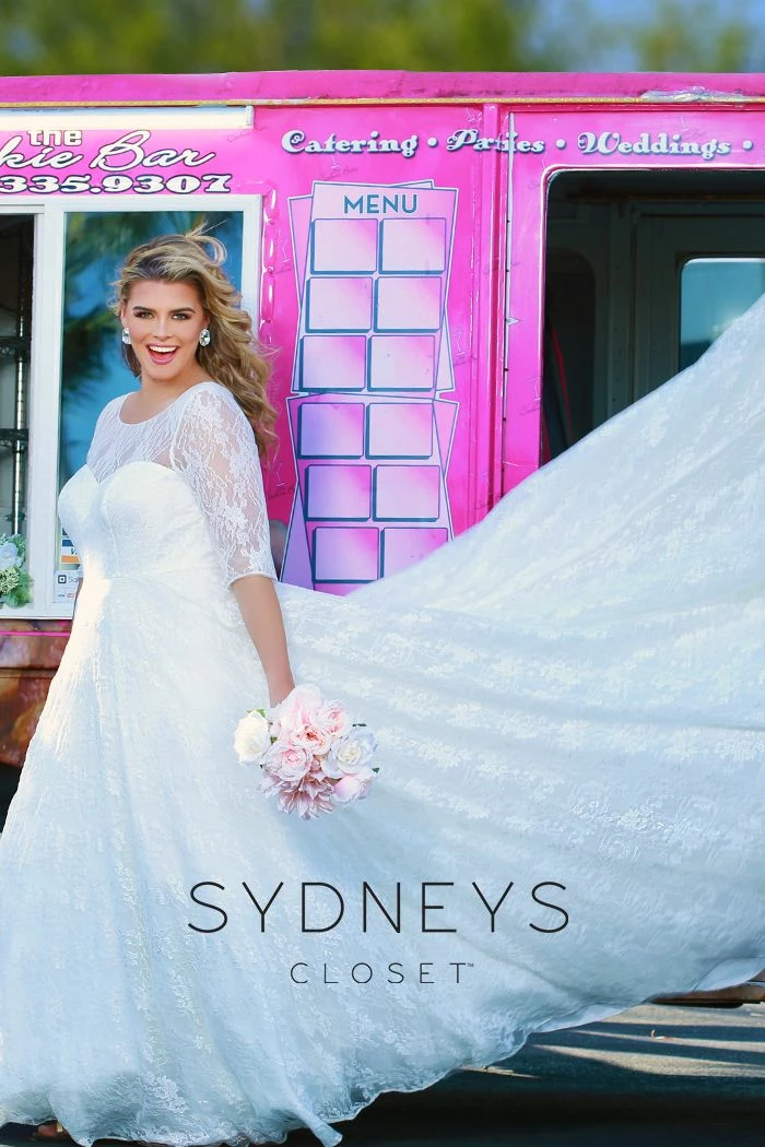 Long Sleeve Dresses Sydney's Closet SC5216 Lace Sleeves A Line Plus Sized Wedding Dress SC 5216 Charlotte 5 Long Sleeve Dresses Sydney's Closet SC5216 Lace Sleeves A Line Plus Sized Wedding Dress SC 5216 Charlotte