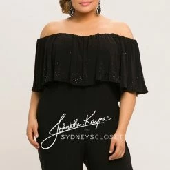 Johnathan Kayne For Sydneys Closet JK 2014 Plus Size Jumpsuit Off The Shoulder Long 11 Johnathan Kayne For Sydneys Closet JK 2014 Plus Size Jumpsuit Off The Shoulder Long