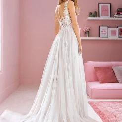 White One Bridal MEGAN Pronovias Wedding Dress Lace Tulle Sheer Back Gown 7 White One Bridal MEGAN Pronovias Wedding Dress Lace Tulle Sheer Back Gown