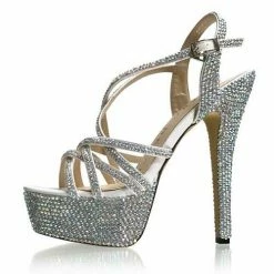 Marc Defang METTE AB CRYSTAL Platform Pageant Heel Prom Shoes