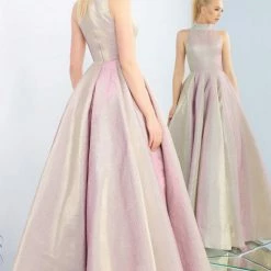 Discontinued Mac Duggal Cassandra Stone 25957A Pleated Ballgown Shimmer Prom Dress Choker Ballgown Dresses 21 Discontinued Mac Duggal Cassandra Stone 25957A Pleated Ballgown Shimmer Prom Dress Choker Ballgown Dresses