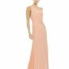Mac Duggal IEENA 26266 Peach Prom Dress Long Fitted One Shoulder Formal Mermaid