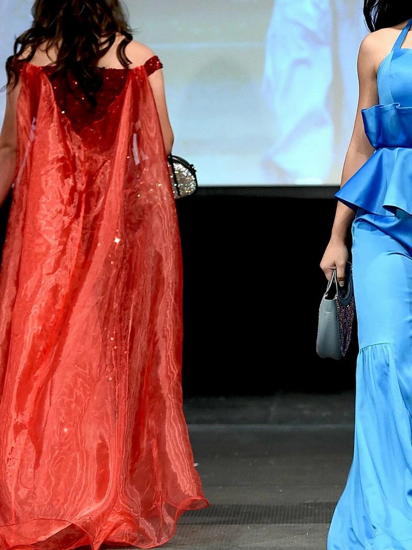 Marc Defang 8046 Sequin Velvet Jumpsuit Fun Fashion Off The Shoulder Organza Cape Sequin Dresses 9 Marc Defang 8046 Sequin Velvet Jumpsuit Fun Fashion Off The Shoulder Organza Cape Sequin Dresses