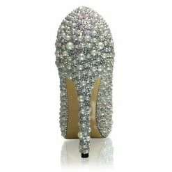 Formal Shoes Marc Defang Pearl AB CRYSTAL Peep Toe Pump Pageant Bridal Prom 9 Formal Shoes Marc Defang Pearl AB CRYSTAL Peep Toe Pump Pageant Bridal Prom
