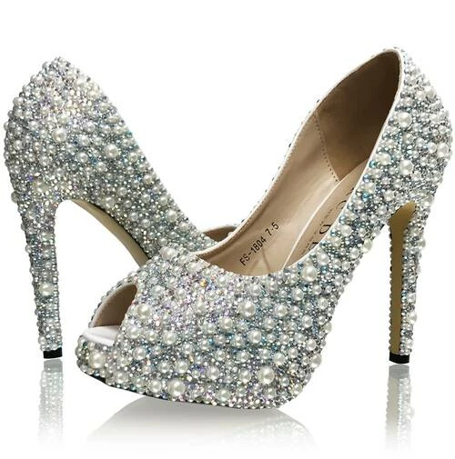 Formal Shoes Marc Defang Pearl AB CRYSTAL Peep Toe Pump Pageant Bridal Prom 3 Formal Shoes Marc Defang Pearl AB CRYSTAL Peep Toe Pump Pageant Bridal Prom