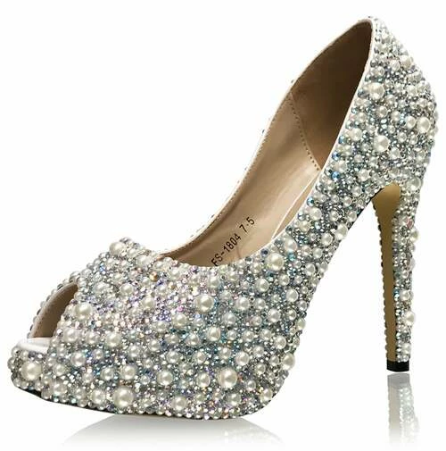Formal Shoes Marc Defang Pearl AB CRYSTAL Peep Toe Pump Pageant Bridal Prom 7 Formal Shoes Marc Defang Pearl AB CRYSTAL Peep Toe Pump Pageant Bridal Prom