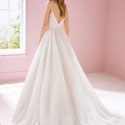 White One Bridal NICKI Pronovias Wedding Dress Shimmer Tulle Princess V Neck Gown