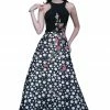 In Stock Nina Canacci 1358 A Line Prom Dress Polka Dots And Roses Evening Gown Ballgown Dresses