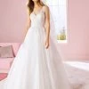 White One Bridal NORMANI Pronovias Wedding Dress Lace V Neck Tulle Ballgown