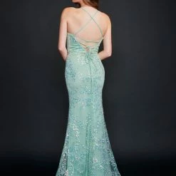 Nina Canacci 1519 Long Fitted Sequin V Neck Formal Dress Prom Pageant Gown Mermaid Dresses