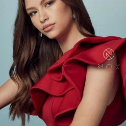 Nox Anabel E467 Long Fitted One Shoulder Prom Dress Slit Formal Evening Gown Pageant