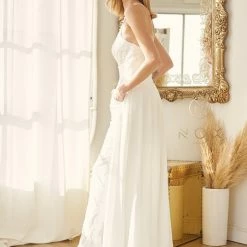 Nox Anabel JE926 Sequin & Pearl Bridal V Neck Jumpsuit Overskirt Pockets Wedding Pant Suit Sequin Dresses 16 Nox Anabel JE926 Sequin & Pearl Bridal V Neck Jumpsuit Overskirt Pockets Wedding Pant Suit Sequin Dresses