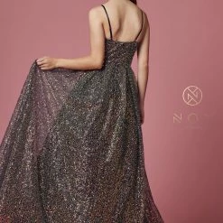 Nox Anabel R1030 Sequin A Line Formal Ballgown V Neck Prom Pageant Dress Ballgown Dresses