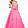 Ashleylauren Ashley Lauren 11127 One Shoulder Organza Ball Gown Pageant Dress