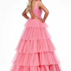Ashleylauren Ballgown Dresses Ashley Lauren 11187 Multi Tiered Ruffle Ball Gown Prom And Pageant Dresses
