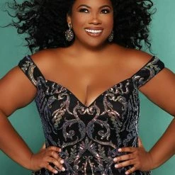 In Stock Tease Prom TE2105 Size 22 Prom Dress Off The Shoulder Mermaid Plus Sized TE 2105