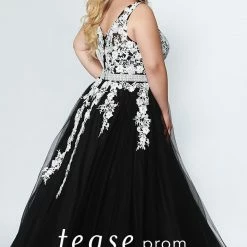 Discontinued Tease Prom TE1927 A Line Lace Plus Sized Prom Dress Evening Gown Ballgown Dresses