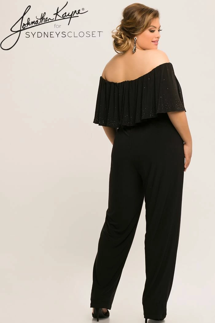 Johnathan Kayne For Sydneys Closet JK 2014 Plus Size Jumpsuit Off The Shoulder Long 7 Johnathan Kayne For Sydneys Closet JK 2014 Plus Size Jumpsuit Off The Shoulder Long