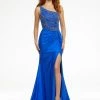 Ashleylauren Ashley Lauren 11128 One Shoulder Jersey Prom Dress With Crystal Bodice