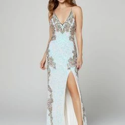 In Stock Primavera Couture 3211 Size 6 Sequin Prom Dress Pageant Gown Evening Formal Wear Side Slit Backless Dresses 70 In Stock Primavera Couture 3211 Size 6 Sequin Prom Dress Pageant Gown Evening Formal Wear Side Slit Backless Dresses