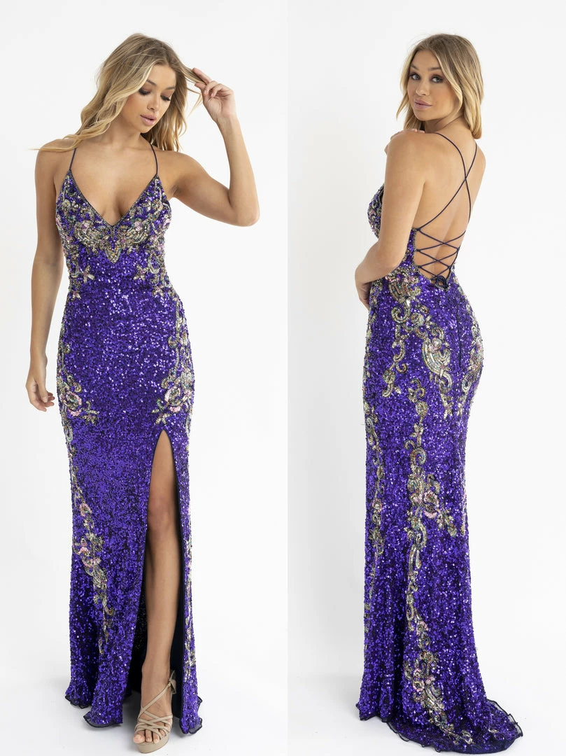 In Stock Primavera Couture 3211 Size 6 Sequin Prom Dress Pageant Gown Evening Formal Wear Side Slit Backless Dresses 46 In Stock Primavera Couture 3211 Size 6 Sequin Prom Dress Pageant Gown Evening Formal Wear Side Slit Backless Dresses