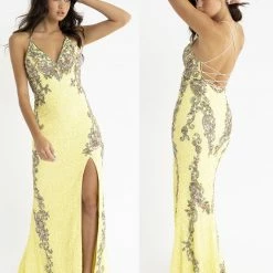 In Stock Primavera Couture 3211 Size 6 Sequin Prom Dress Pageant Gown Evening Formal Wear Side Slit Backless Dresses 73 In Stock Primavera Couture 3211 Size 6 Sequin Prom Dress Pageant Gown Evening Formal Wear Side Slit Backless Dresses