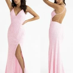 In Stock Primavera Couture 3291 AB Ivory Prom Dress Size 6 Long Fitted Backless Sequin Formal Evening Gown Backless Dresses 80 In Stock Primavera Couture 3291 AB Ivory Prom Dress Size 6 Long Fitted Backless Sequin Formal Evening Gown Backless Dresses