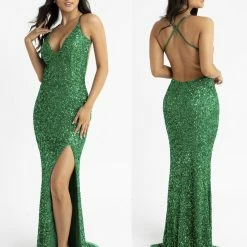 Primavera Couture 3291 Prom Dress Long Fitted Backless Sequin Formal Evening Gown 104 Primavera Couture 3291 Prom Dress Long Fitted Backless Sequin Formal Evening Gown