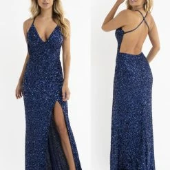 Primavera Couture 3291 Prom Dress Long Fitted Backless Sequin Formal Evening Gown 140 Primavera Couture 3291 Prom Dress Long Fitted Backless Sequin Formal Evening Gown