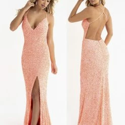 In Stock Primavera Couture 3291 AB Ivory Prom Dress Size 6 Long Fitted Backless Sequin Formal Evening Gown Backless Dresses 85 In Stock Primavera Couture 3291 AB Ivory Prom Dress Size 6 Long Fitted Backless Sequin Formal Evening Gown Backless Dresses