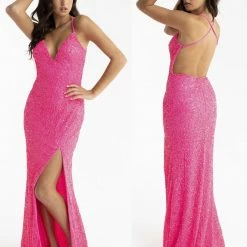 In Stock Primavera Couture 3291 AB Ivory Prom Dress Size 6 Long Fitted Backless Sequin Formal Evening Gown Backless Dresses 50 In Stock Primavera Couture 3291 AB Ivory Prom Dress Size 6 Long Fitted Backless Sequin Formal Evening Gown Backless Dresses