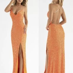 In Stock Primavera Couture 3291 AB Ivory Prom Dress Size 6 Long Fitted Backless Sequin Formal Evening Gown Backless Dresses 88 In Stock Primavera Couture 3291 AB Ivory Prom Dress Size 6 Long Fitted Backless Sequin Formal Evening Gown Backless Dresses