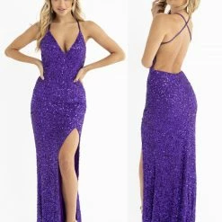 Primavera Couture 3291 Prom Dress Long Fitted Backless Sequin Formal Evening Gown 145 Primavera Couture 3291 Prom Dress Long Fitted Backless Sequin Formal Evening Gown