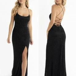 Backless Dresses Primavera Couture 3413 Scoop Neckline Beaded Sequins Prom Dress Open Back Slit 81 Backless Dresses Primavera Couture 3413 Scoop Neckline Beaded Sequins Prom Dress Open Back Slit