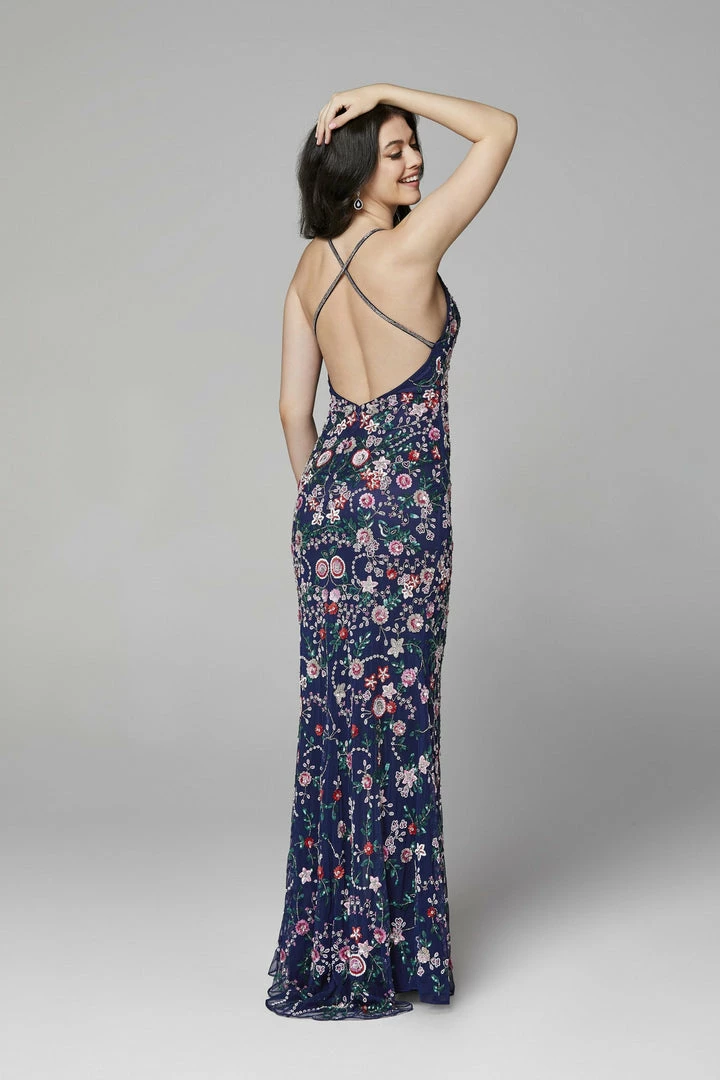 Primavera Couture 3073 Long Beaded Floral Print Prom Dress Evening Gown V Neckline Slit Sequin Dresses 66 Primavera Couture 3073 Long Beaded Floral Print Prom Dress Evening Gown V Neckline Slit Sequin Dresses