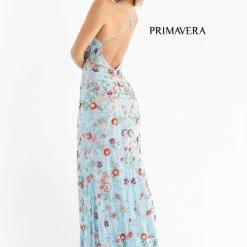 Primavera Couture 3073 Long Beaded Floral Print Prom Dress Evening Gown V Neckline Slit Sequin Dresses 157 Primavera Couture 3073 Long Beaded Floral Print Prom Dress Evening Gown V Neckline Slit Sequin Dresses